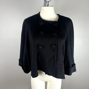 Sandro Cropped Swing Jacket Blazer - L